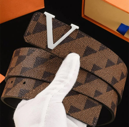 Brown Checkered V Belt