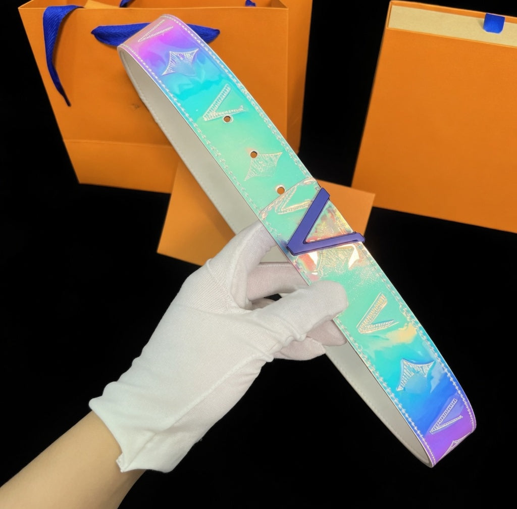 Reflective Oil-Slick V Belt