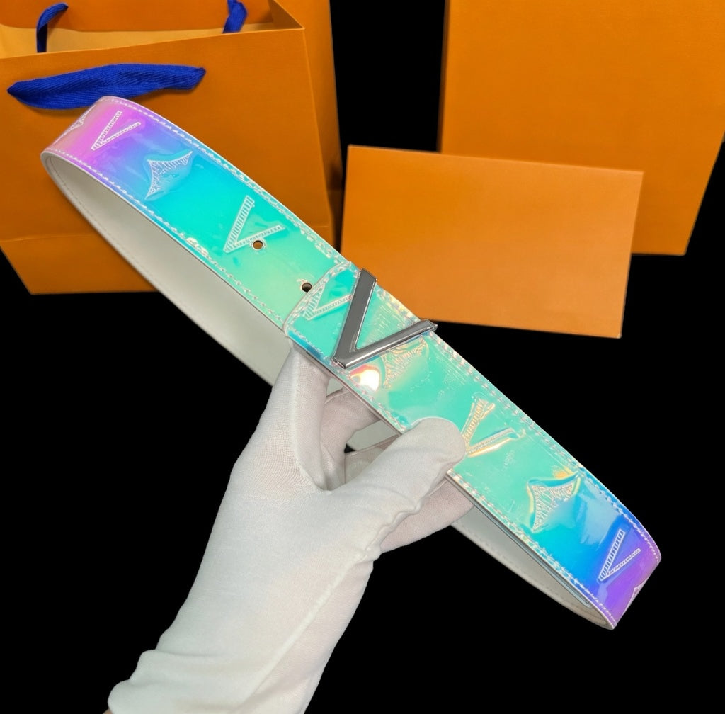 Reflective Oil-Slick V Belt