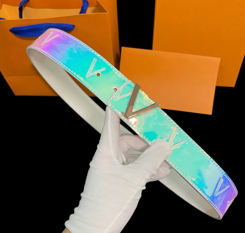 Reflective Oil-Slick V Belt