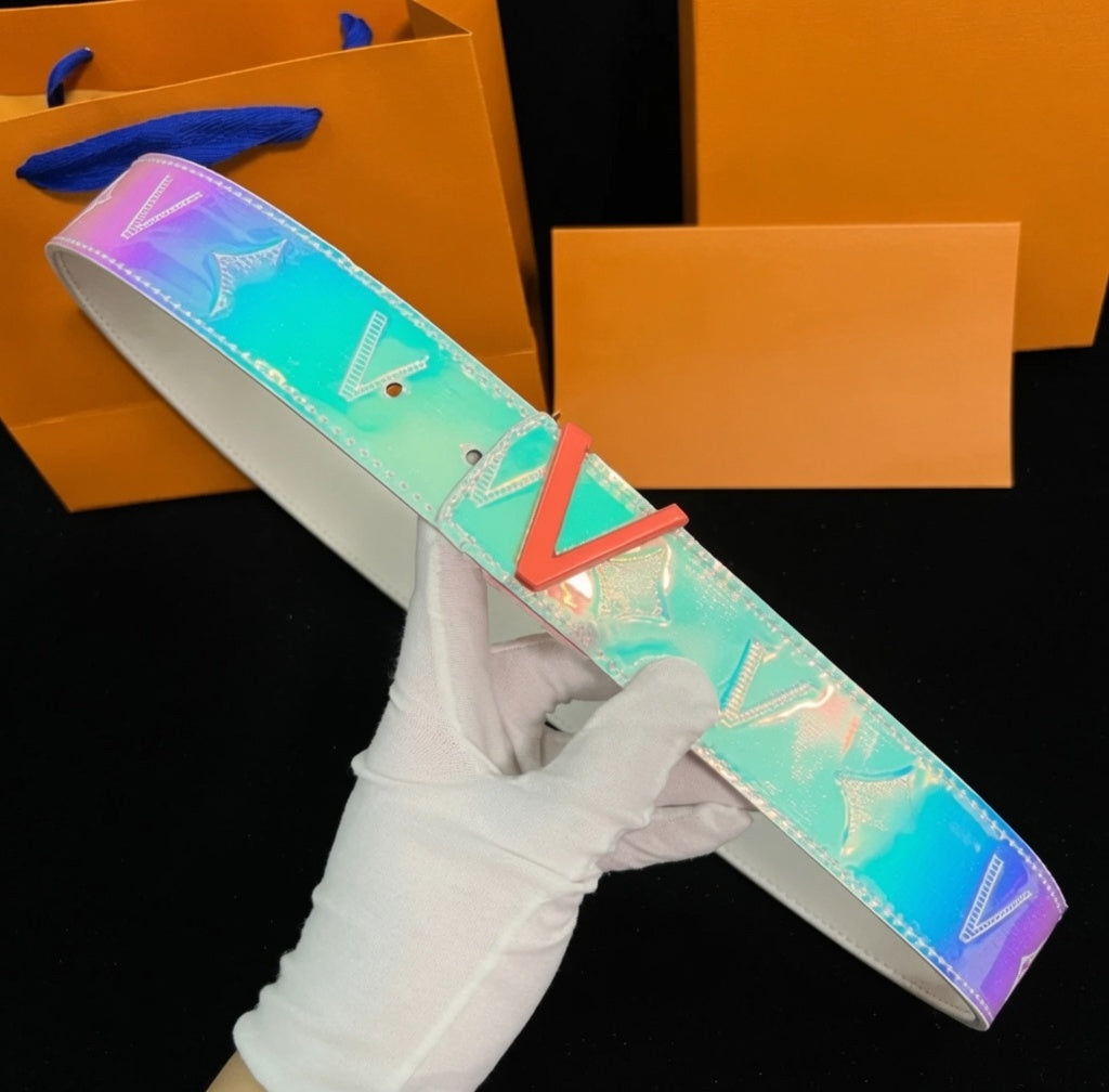 Reflective Oil-Slick V Belt