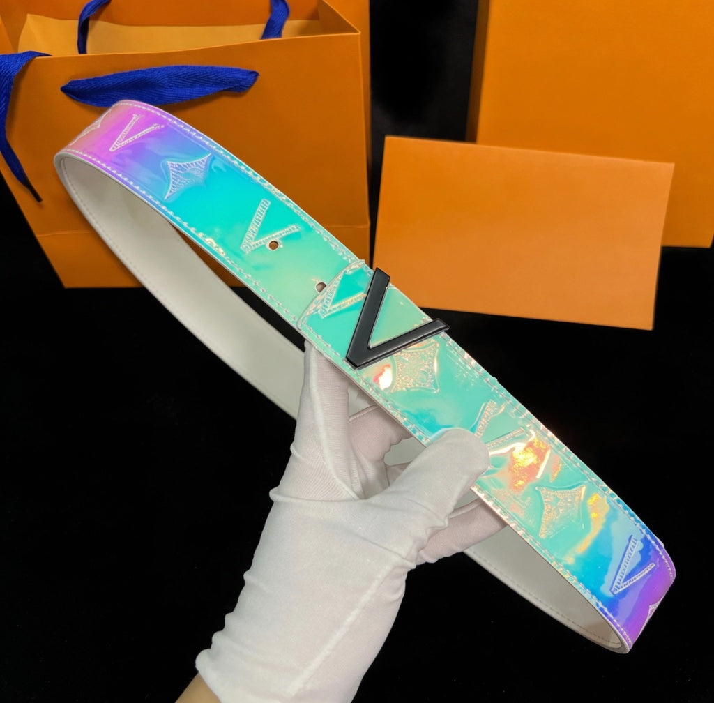 Reflective Oil-Slick V Belt