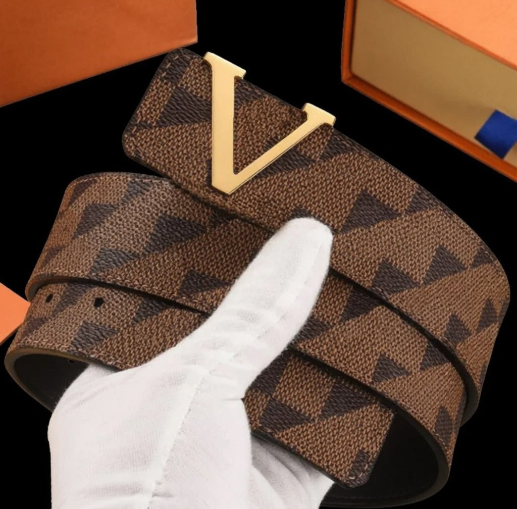 Brown Checkered V Belt